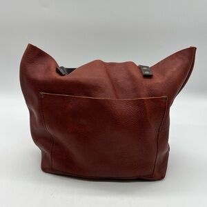 Portland Leather Goods Women’s Large Handmade Brown Pebbled Leather Handbag Tote